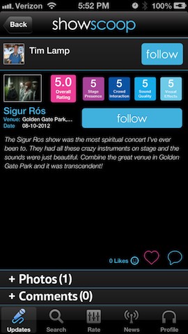ShowScoop screenshot
